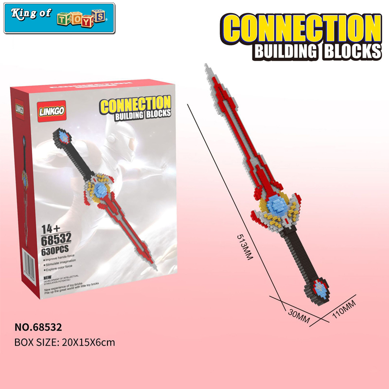 Đồ Chơi Lắp Ráp Kiểu Lego Mô Hình Kiếm Katana Siêu Nhân Điện Quang Robot Mech Super UltraMan Tiga Với 700+ Mảnh Ghép