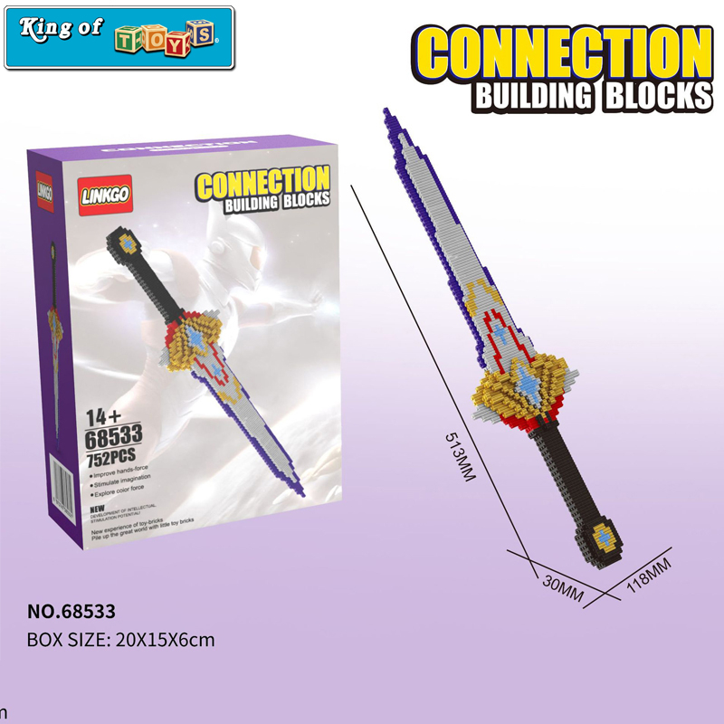 Đồ Chơi Lắp Ráp Kiểu Lego Mô Hình Kiếm Katana Siêu Nhân Điện Quang Robot Mech Super UltraMan Tiga Với 700+ Mảnh Ghép