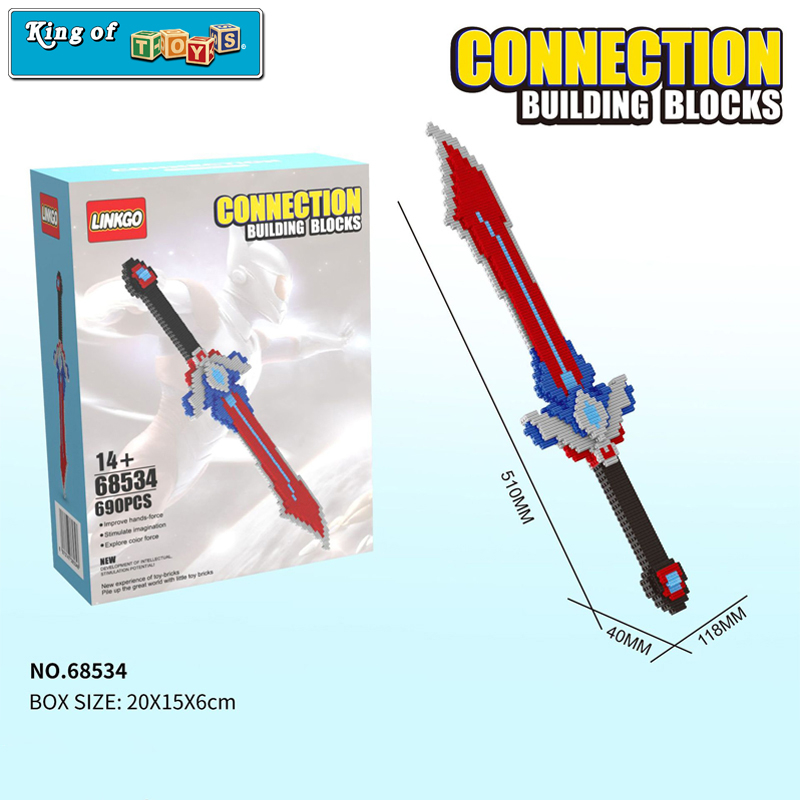 Đồ Chơi Lắp Ráp Kiểu Lego Mô Hình Kiếm Katana Siêu Nhân Điện Quang Robot Mech Super UltraMan Tiga Với 700+ Mảnh Ghép