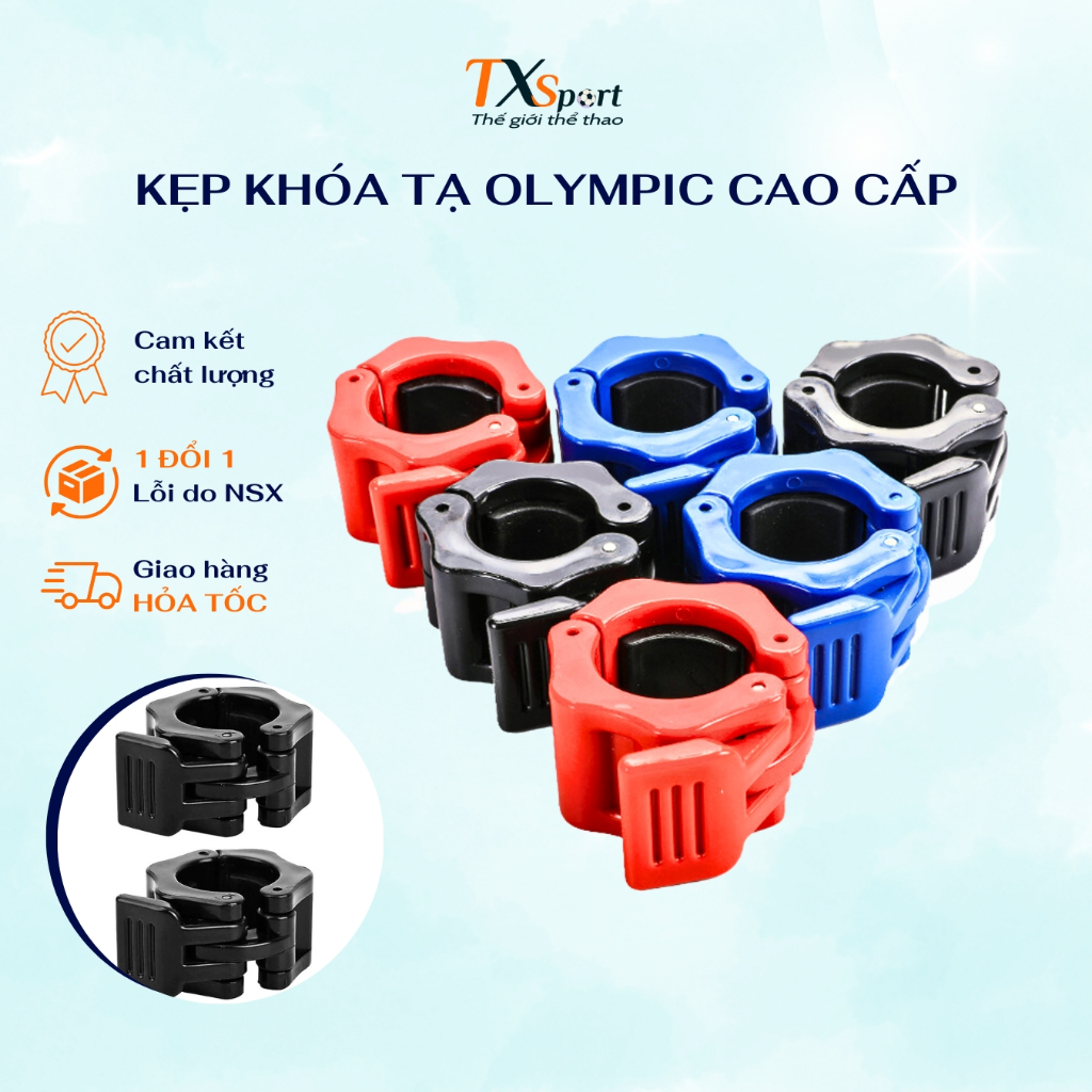 Kẹp Khóa Tạ Olympic Cao Cấp Size 50mm Chuyên Dụng Cho Tập Thể Hình Gym