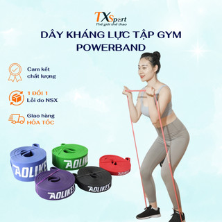 Dây Kháng Lực Tập Gym Powerband Đa Năng Toàn Thân Tập Xà Đơn Chính Hãng Aolikes 15lbs-175lbs