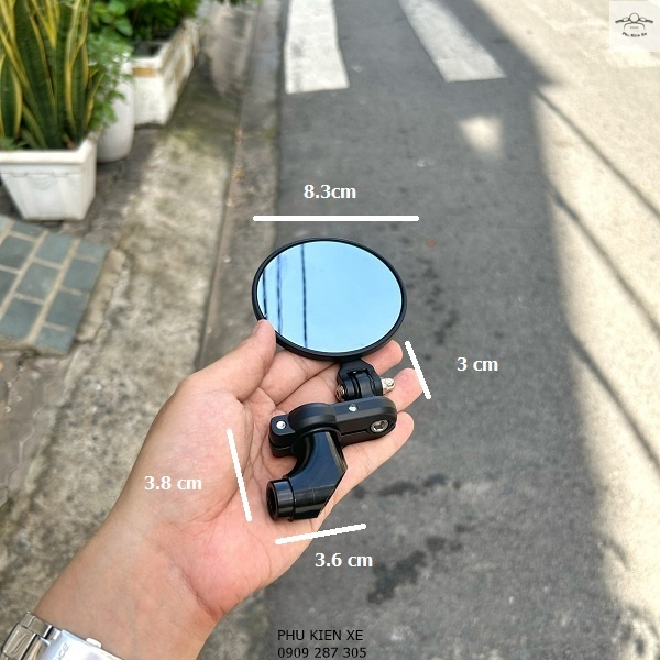 Gương Tròn Vespa Honda Có Gập Xoay