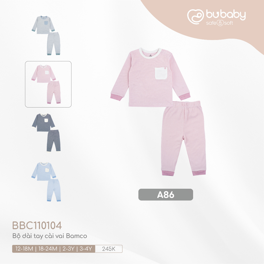 Bộ dài tay cài vai Bamco BU