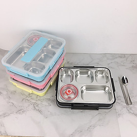 Khay cơm Inox 5 ngăn, khay cơm văn phòng, hộp cơm inox