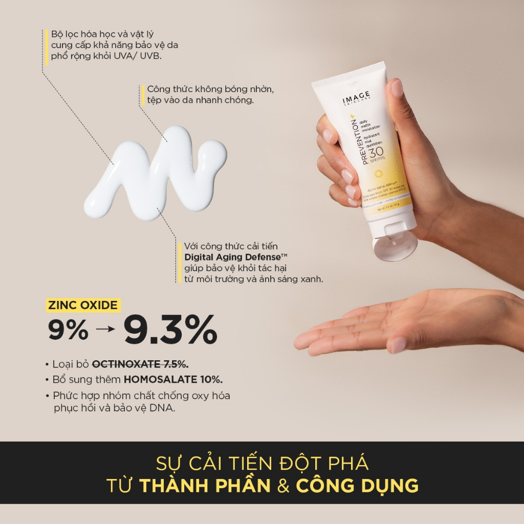 Kem chống nắng dành cho da dầu Image Skincare Prevention+ Daily Matte Moisturizer SPF30+ 91g