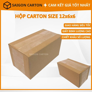500 Hộp carton size 12x6x6 - sản xuất bởi SÀI GÒN CARTON