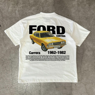 Áo thun unisex nam nữ xe Ford vintage form rộng 100% cotton 250gsm bo cổ dày dặn 98stu