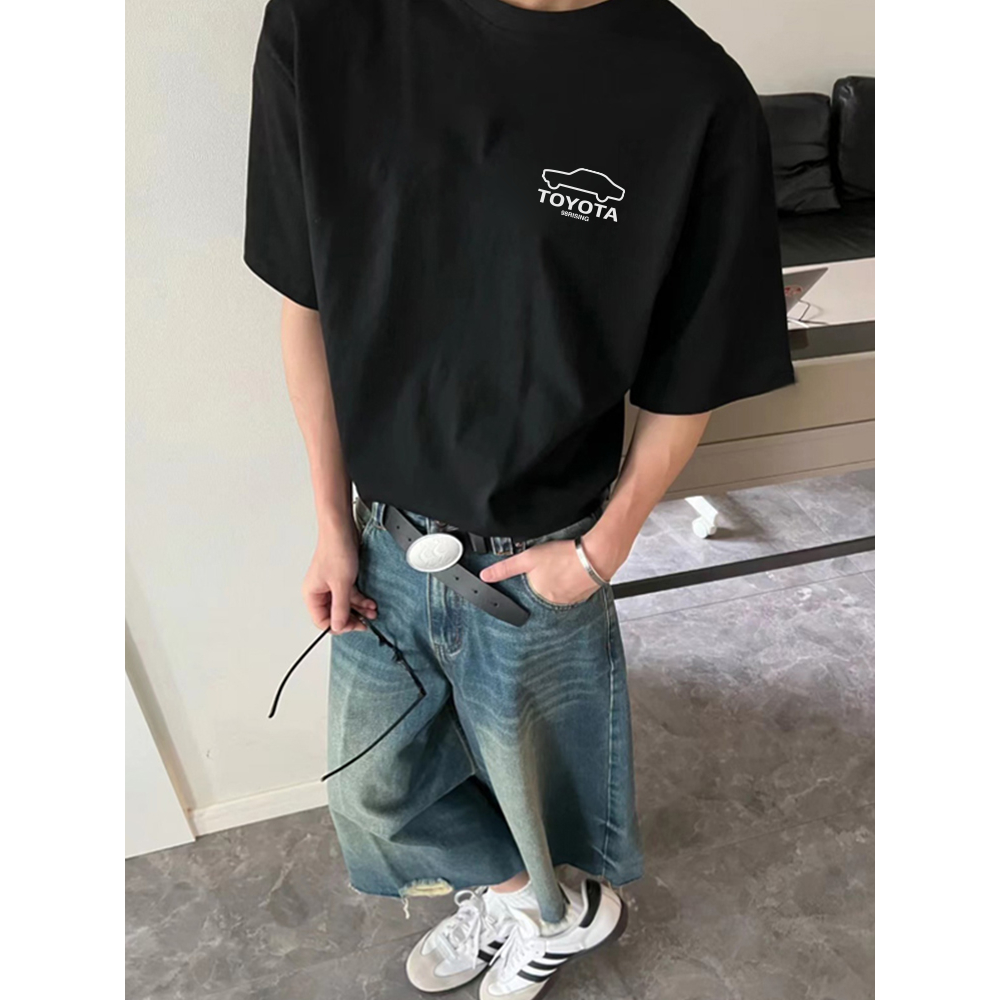 Áo thun unisex nam nữ xe Toyota vintage form rộng 100% cotton 250gsm bo cổ dày dặn 98stu