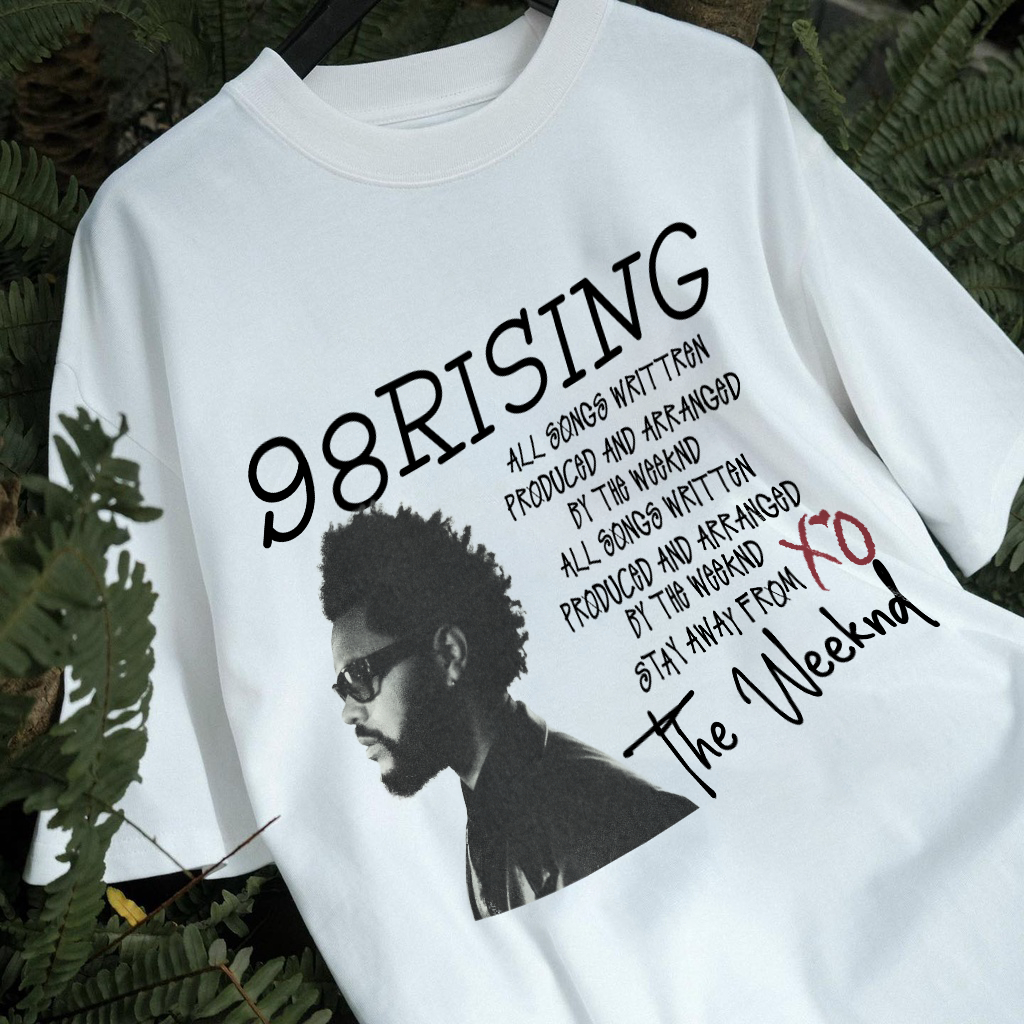 Áo thun unisex nam nữ The Weeknd form rộng 100% cotton 250gsm bo cổ dày dặn 98stu