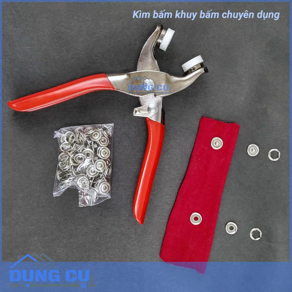 Kìm Bấm Cúc YUNOZA Đa Năng Kèm 100 Chi Tiết Cúc Bằng Thép Không Gỉ 2023