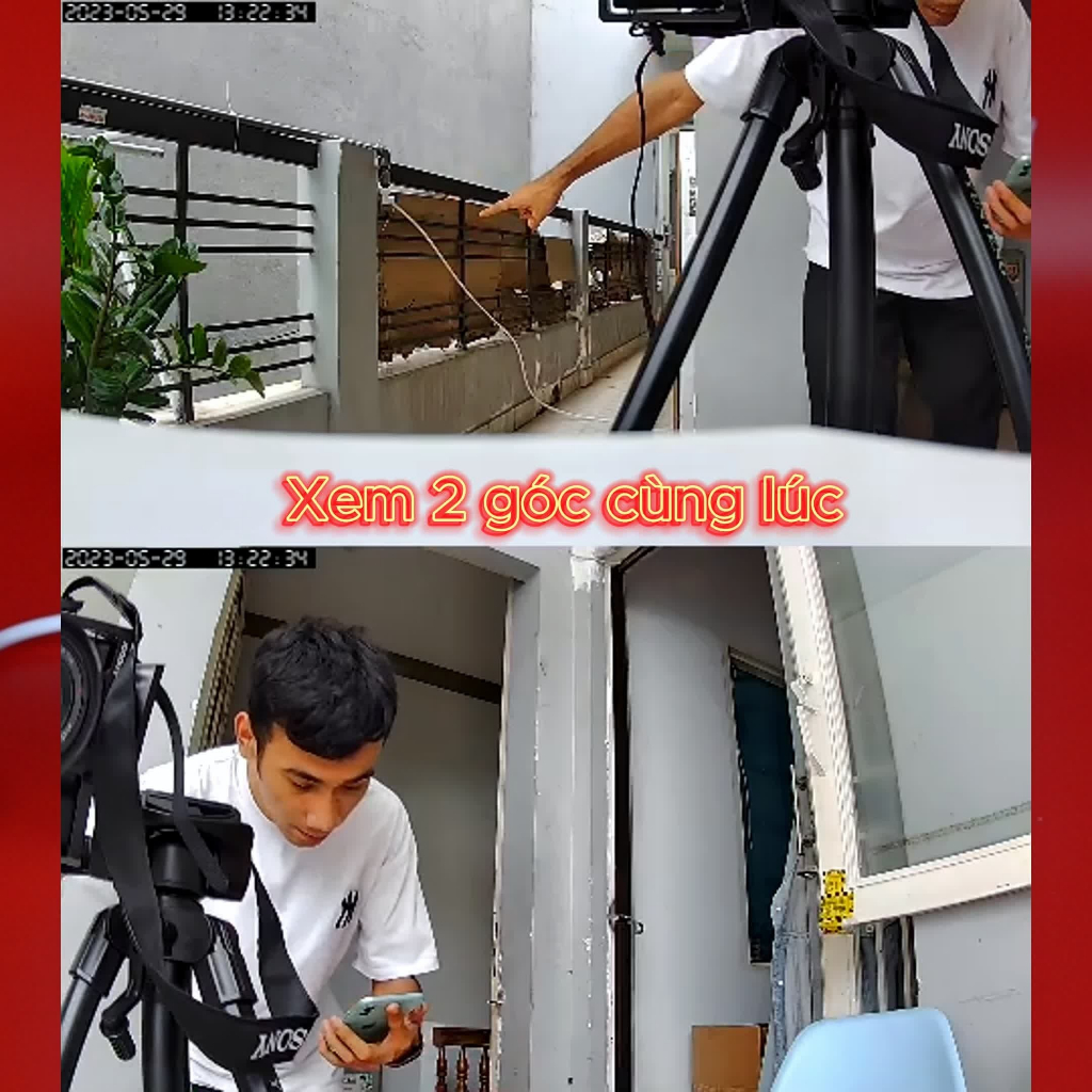 Camera Yoosee 2 MẮT ngoài trời XEM 2 MÀN HÌNH cùng lúc 5.0MPX xoay 360 độ,xem đêm có màu, hỗ trợ đàm thoại 2 chiều