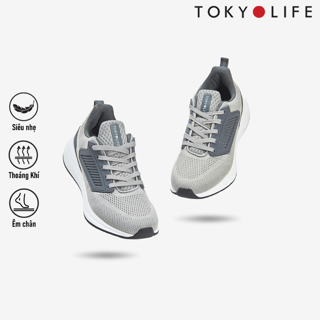 Giày thể thao nam TOKYOLIFE siêu nhẹ êm chân năng động chống trượt phù hợp chạy bộ, tập gym C7SHO352M