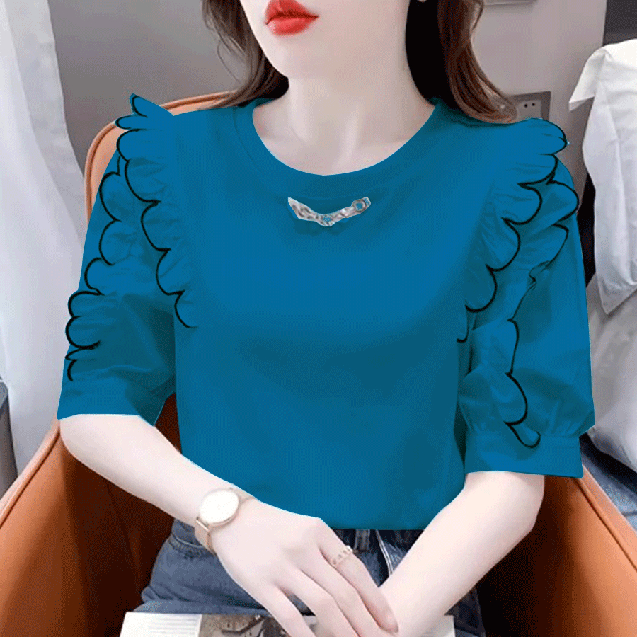 Áo thun phối viền tay dành cho nữ,áo thun nữ cotton 100% mềm min, co giãn 4 chiều