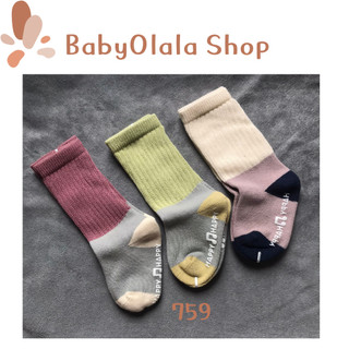 Set 3 Đôi Tất Len Mềm Cổ Cao Thời Trang Cho Bé