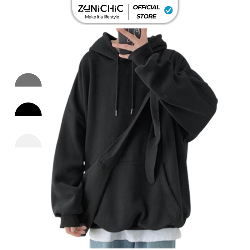 Áo khoác Hoodie Nam, Nữ Hoodie Basic Unisex Nỉ From Rộng Màu Xám - Basic Boutique HDT900 Unichic