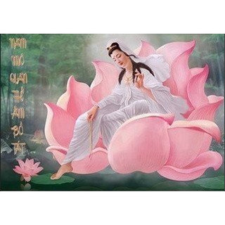 Tranh đính đá tự làm - Tranh mẹ quan âm cực đẹp