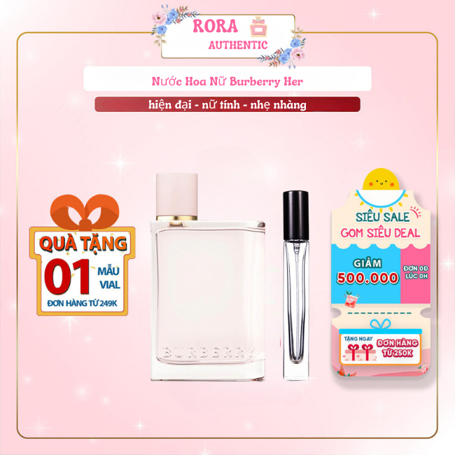 Nước Hoa Nữ Burberry Her Edp Hương Hoa Cỏ Trái Cây Thơm Mát Ngọt Ngào Nữ Tính