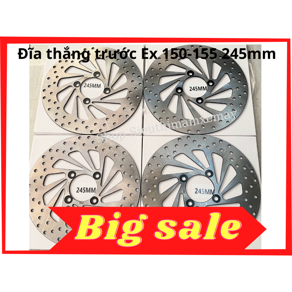 Đĩa thắng trước Xmode 245mm dùng cho Exiter 150-155 gắn mâm trước 4 lỗ ốc