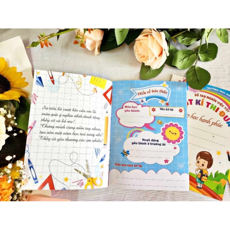 Combo 50 nhật ký thi đua tặng 300 stick dán