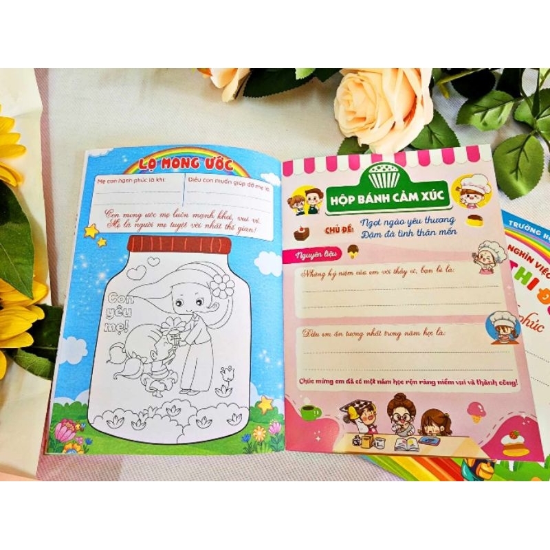 Combo 50 nhật ký thi đua tặng 300 stick dán