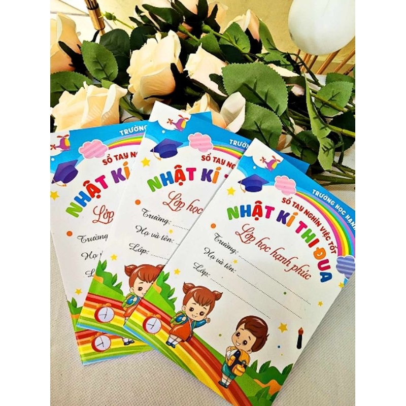 Combo 50 nhật ký thi đua tặng 300 stick dán