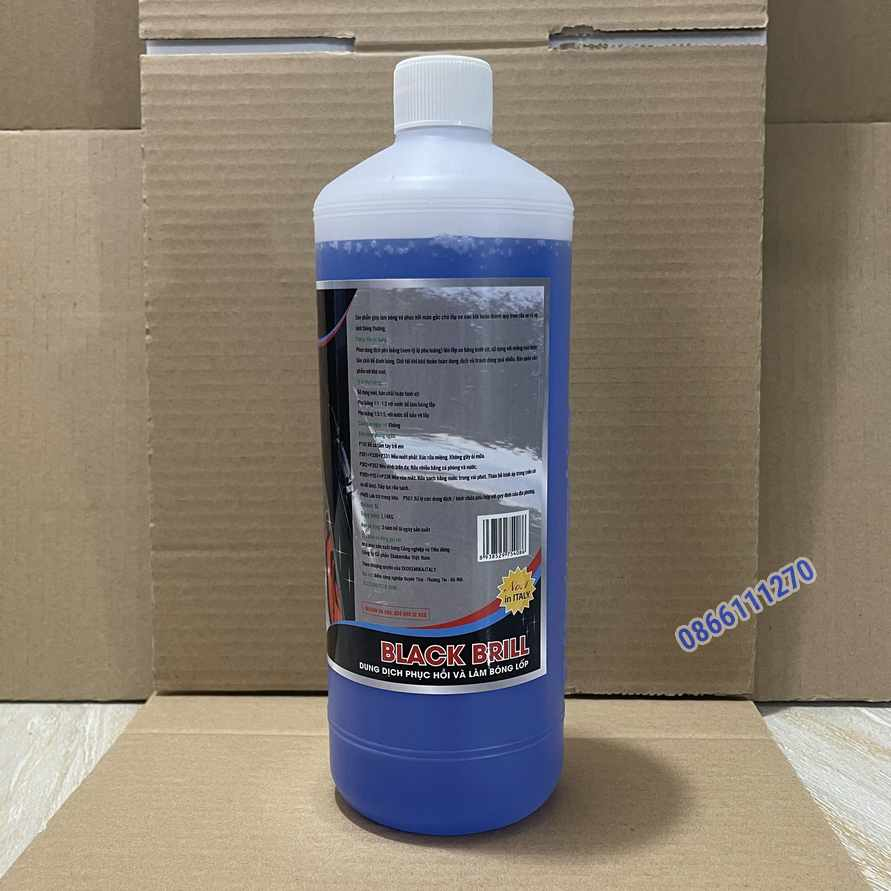 Nước dưỡng và làm đen bóng lốp ôtô xe máy Ekokemika Black Brill 1 lít