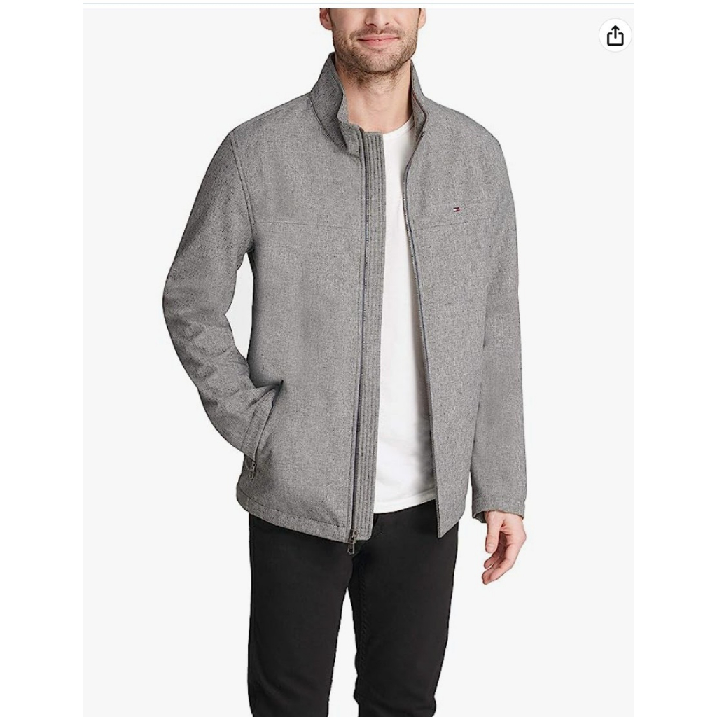 Áo jacket 2 lớp Tommy vải Soft Shell dáng basic thu đông S77.SP011961