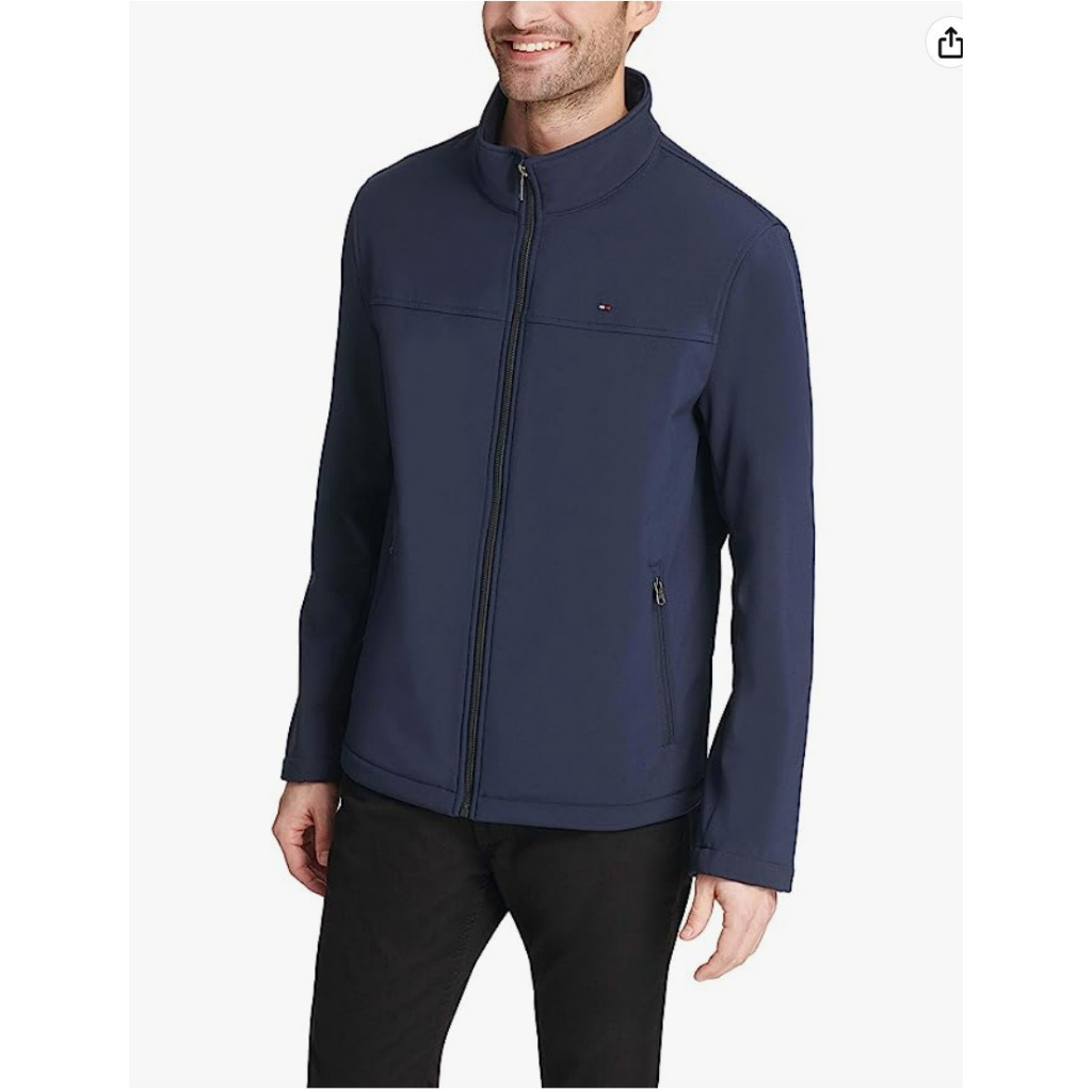 Áo jacket 2 lớp Tommy vải Soft Shell dáng basic thu đông S77.SP011961