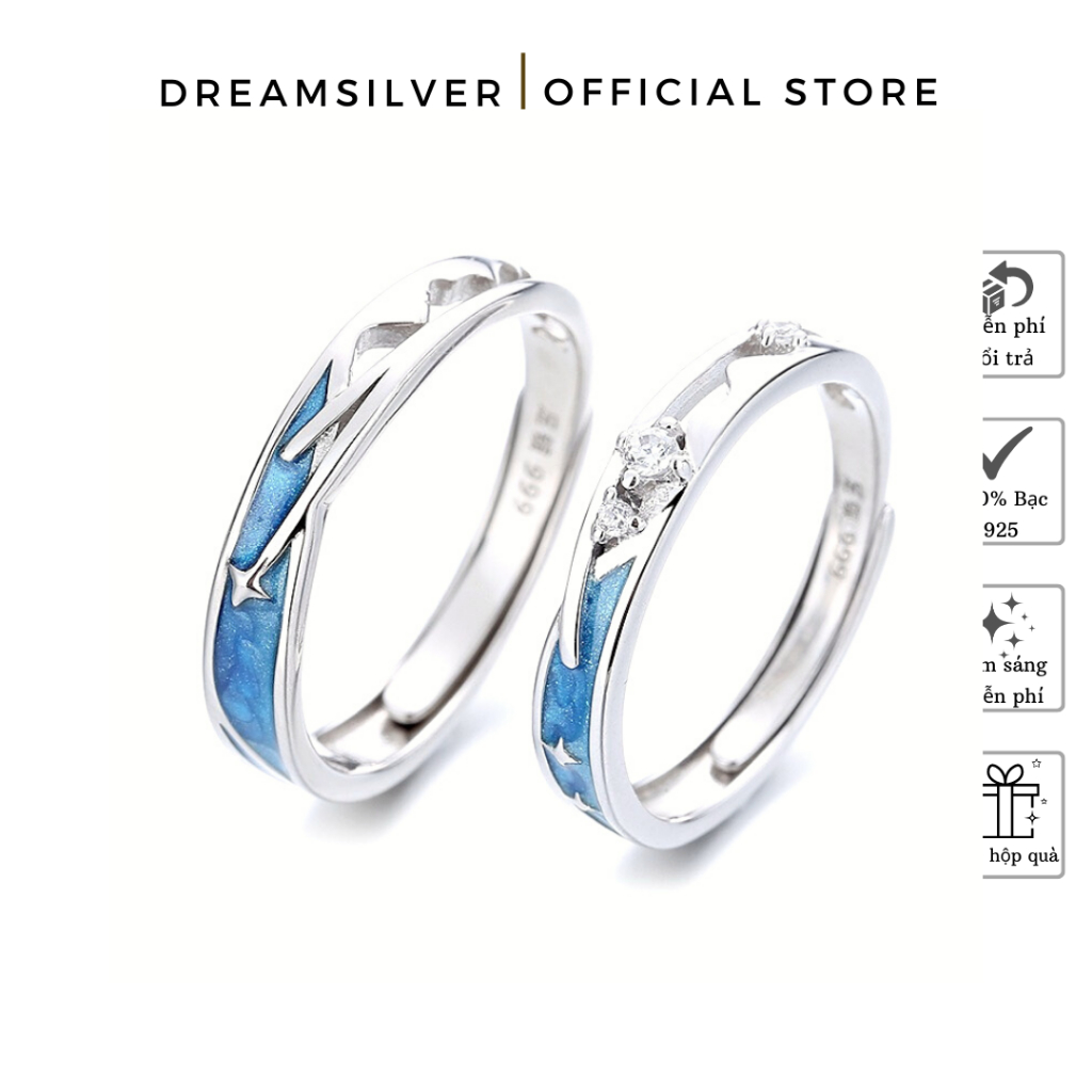 Nhẫn Đôi Bạc Dreamsilver Your Name Chỉnh Được Size ND033