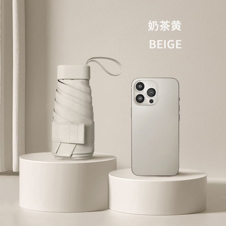 Ô Dù Mini 15cm Thời Trang Gấp Gọn 6 Xương Cao Cấp, Chống UV Chống Nước, Siêu Mini Gọn Nhẹ Fashion, Cá Tính