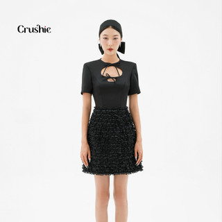Đầm thiết kế Crushie phối nơ bèo nhún Cerina