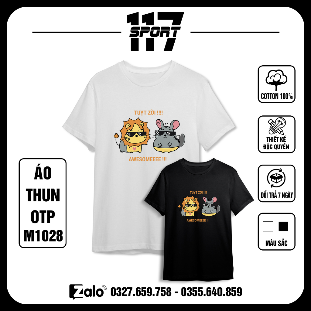Áo Thun In Hình OTP Lion And Chinzilla GeminiFourth M1028
