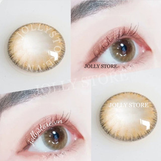 Kính áp tròng luna eyes 271 brown lens cận jolly giãn vừa