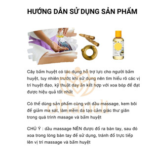 Dụng cụ bấm huyệt gỗ Combo 2 cây