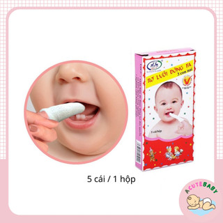 Rơ lưỡi cho bé Đông Pha vệ sinh răng miệng trẻ sơ sinh Hộp 5 chiếc