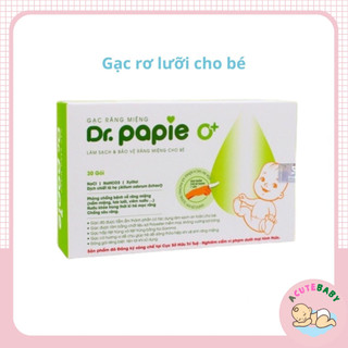 Gạc rơ lưỡi Dr Papie vệ sinh răng miệng cho bé 30 gói