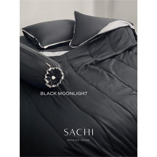 Bộ Chăn ga gối 5 món Tencel Sachi Bedding House Cao Cấp set 2 vỏ nằm ,1 ga giường bo chun,1 vỏ ôm,1 chăn chần bông.