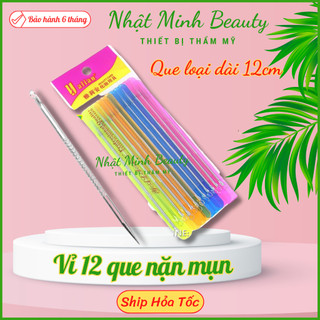 Vỉ 12 que nặn mụn 2 đầu | vỉ que nặn mụn 12 que dài cho spa