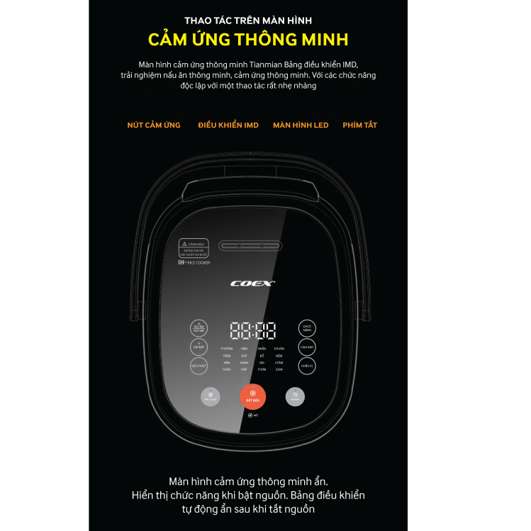 Nồi cơm điện tử cao tần 1.8 lít Coex CR-3459BG