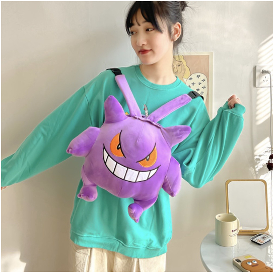 Balo Gấu Nhồi Bông Pokemon Ma Quái Gengar Màu Tím