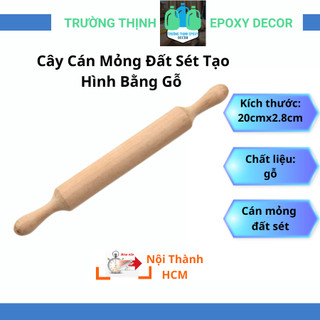 Cây Cán Mỏng Đất Sét Tạo Hình Bằng Gỗ 20cmx2,8cm - Trường Thịnh Sài Gòn