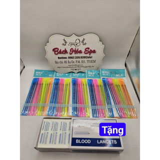 MUA 5 TẶNG 1 HỘP KIM LẤY MỤN - Cây lấy mụn cao cấp 1 đầu tròn-1 đầu nhọn (vỹ 12 cây)