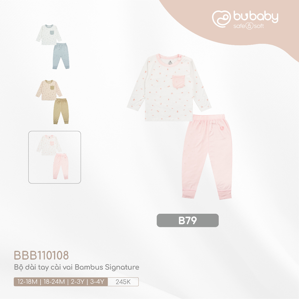 Bộ dài tay cài vai Signature Bambus BU