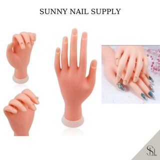 Bàn tay giả silicon tập làm nail - loại khớp dẻo linh hoạt