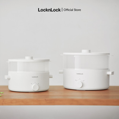 Nồi điện đa năng LocknLock Bianco Electric Multipot (nấu lẩu, cháo, hấp, xào, hầm) màu ngà