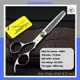 Kéo Cắt Tóc JASON - HB01 (MUA 1 BỘ ĐƯỢC TẶNG VÍ DA )