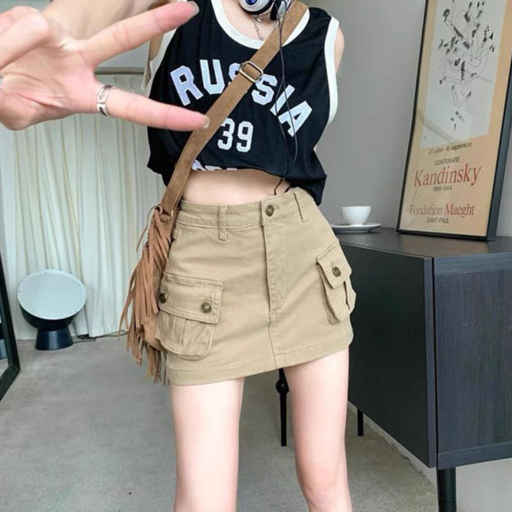 Chân Váy Ngắn Túi Hộp Chất Kaki Mềm Siêu Hot | BigBuy360 - bigbuy360.vn
