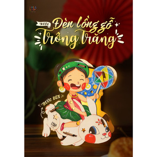 Đèn lồng gỗ trung thu, đèn lồng tự tay tô màu, lắp ghép trung thu dành cho bé