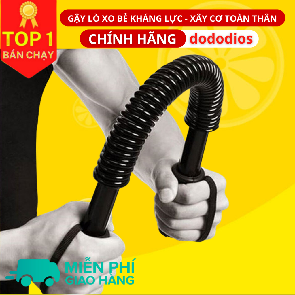 Combo gậy bẻ lò xo tập cơ tay gym + kìm bóp tập cơ tay 100kg PRO - TẶNG 1 DÂY NHẢY LÕI THÉP - Hãng dododios