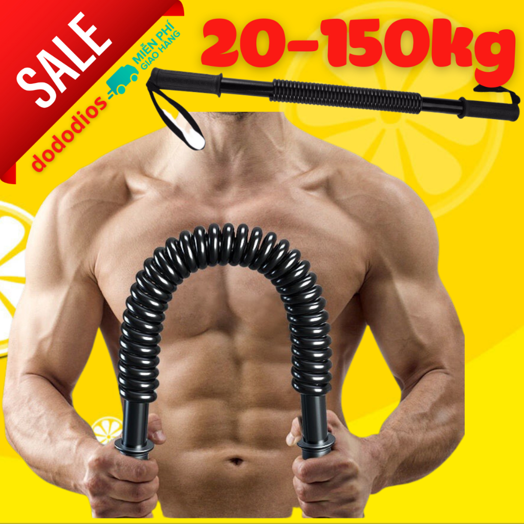 Combo gậy bẻ lò xo tập cơ tay gym + kìm bóp tập cơ tay 100kg PRO - TẶNG 1 DÂY NHẢY LÕI THÉP - Hãng dododios